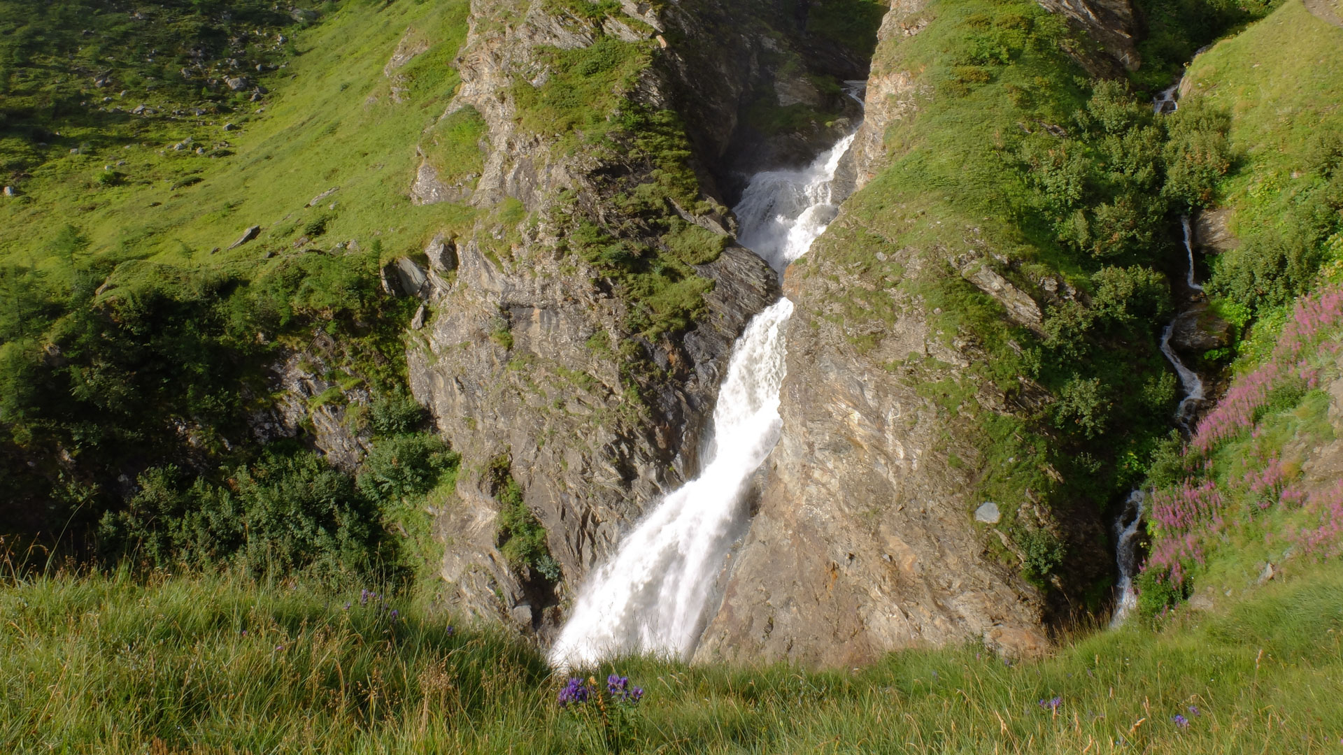 cascade rugissante, dans le massif du Ruitor
