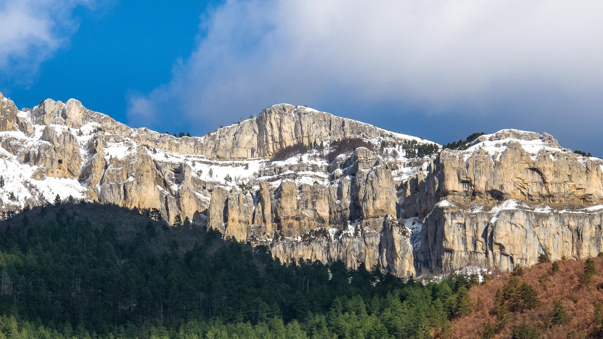 Montagne de Glandasse dans le Vercors en hiver